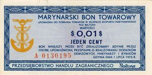 Marynarski bon towarowy.