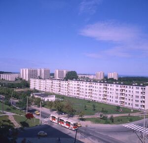 Gdynia Witomino – panorama w rejonie skrzyżowania ul. Wielkokackiej z ul. Stawną.