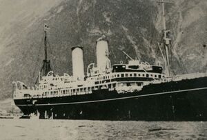 Statek pasażerski Polonia, fiord norweski.