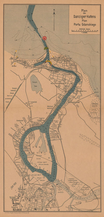 Plan des Danziger Hafens – plan portu Gdańskiego