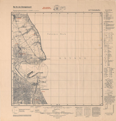Mapa Gdyni z 1940 roku
