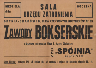 Afisz: Zawody bokserskie