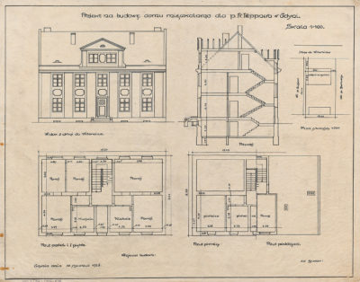Projekt na budowę domu mieszkalnego dla p. Fr. Treppnera w Gdyni