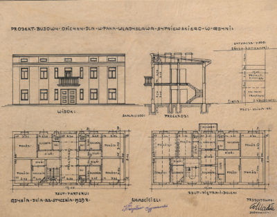 Projekt budowy oficyny dla w. pana Władysława Sypniewskiego w Gdyni