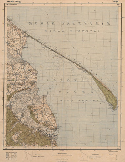 Mapa Gdynia, skala 1:100 000