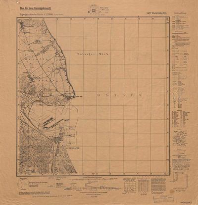 Mapa topograficzna: 1) Gotenhafen 1471; 2) Szaradowo 2971