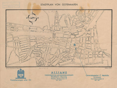 Stadtplan von Gotenhafen – plan Gdyni