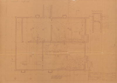 Plan piwnic w budynku utylizacji, maszynowni i kotlowni rzeźni