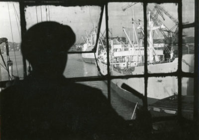Port Gdyński – widok z kabiny operatora dźwigu
