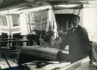 Eugeniusz Kwiatkowski na pokładzie statku pasażerskiego s/s „Gdańsk”