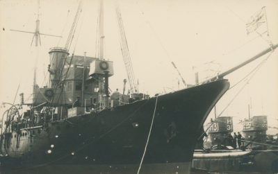 Wizyta brytyjskich okrętów w Gdyni – okręt baza „Alecto”