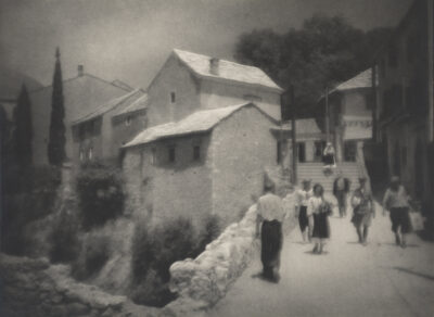 Jugosławia – Widok na Mostar z ulicą