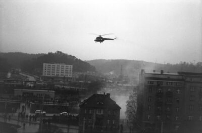 Protesty robotników gdyńskich 17 grudnia 1970 roku w rejonie przystanku SKM Wzgórze  Nowotki (obecnie św. Maksymiliana)