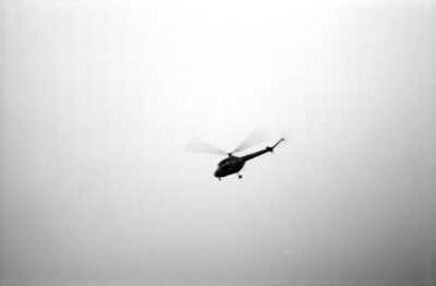 Protesty robotników gdyńskich 17 grudnia 1970 roku –  helikopter w rejonie Wzgórza Nowotki (obecnie św. Maksymiliana)