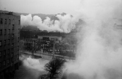 Protesty robotników gdyńskich 17 grudnia 1970 roku  w rejonie przystanku SKM Gdynia Wzgórze Nowotki (obecnie św. Maksymiliana)