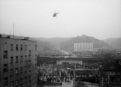 Protesty robotników gdyńskich 17 grudnia 1970 roku  w rejonie przystanku SKM Gdynia Wzgórze Nowotki (obecnie św. Maksymiliana)