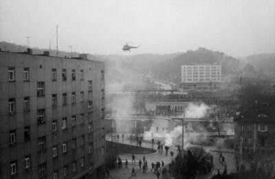 Protesty robotników gdyńskich 17 grudnia 1970 roku  w rejonie przystanku SKM Gdynia Wzgórze Nowotki (obecnie św. Maksymiliana)