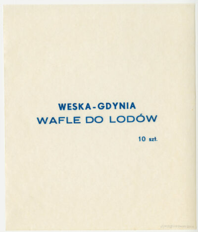Papierek do wafli „WESKA-GDYNIA”